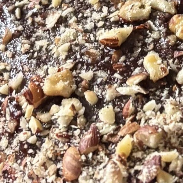 Part de bûche chocolat-noisette