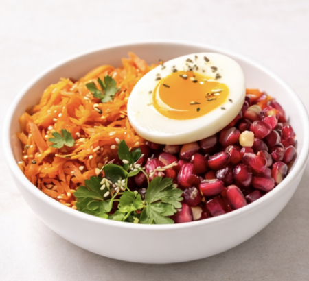 Mini Bowl Vitalité : Carottes & Grenade, Oeuf